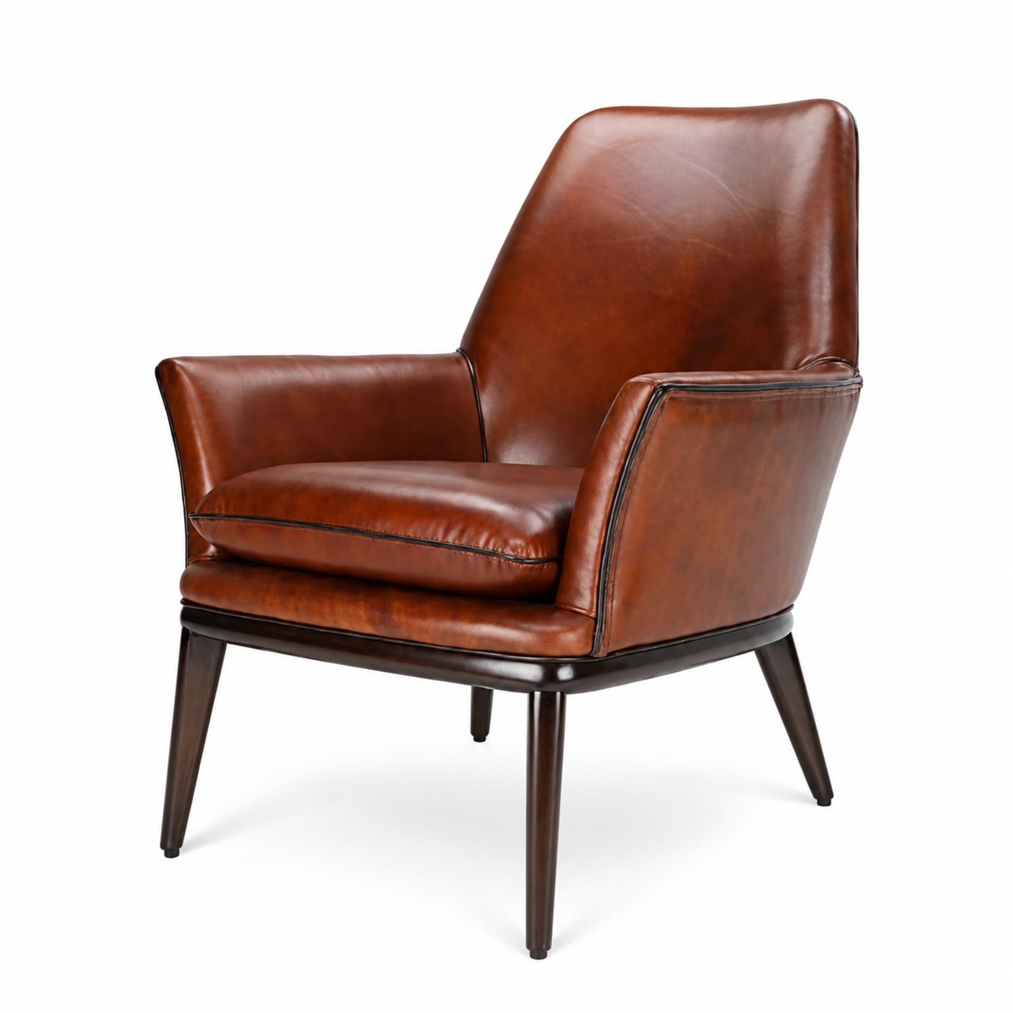 Brown Leather Cafe Chair