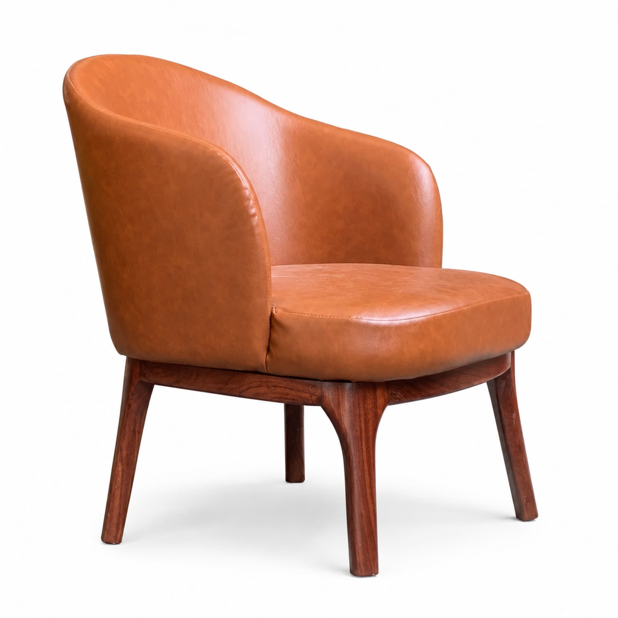 Tan Barrel Cafe Chair